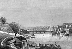 Bideford Devon Print circa 1840