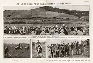 Bideford Racecourse Double Page Print 1923