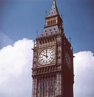Big Ben Clock Face Print, Westminster London 1850s