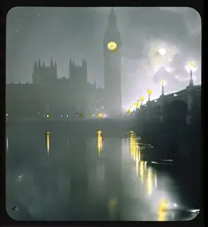 Big Ben At Night Prints: Big Ben / Lantern Slide