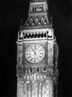 Westminster London Landmarks Prints: Big Ben at Night