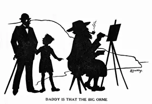 The Big Orme Silhouette Print by H. L. Oakley