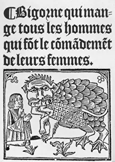 Bigorne Print: A Depiction of a Mythical Creature