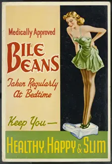 1920s Advertising Art Prints: Bile Beans Showcard