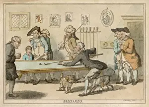 Billiards Print: A Game Scene