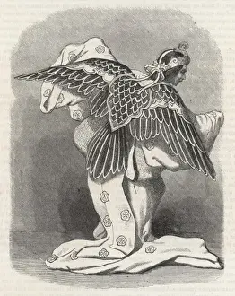 19th Century Japanese Art Prints: Bird Dance / Japan / 1862
