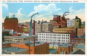 Bird's eye view - Retail Business Section - Minneapolis, Minnesota, USA Bird's eye view - Retail Business Section - Minneapolis, Minnesota, USA