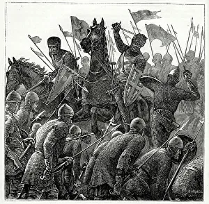 The Bishop of Durham's charge on the English side at the Battle of Falkirk, 22 July 1298 The Bishop of Durham's charge on the English side at the Battle of Falkirk, 22 July 1298