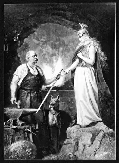 19th Century Art Prints: Bismarck as Blacksmith