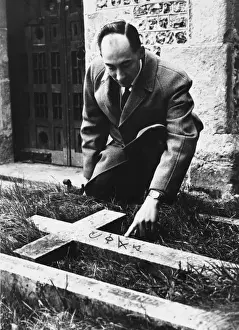 Black Magic Marks Print: Alfriston Grave Cross