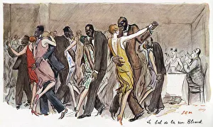 Black men and white women dancing at a night club in the rue Blomet Black men and white women dancing at a night club in the rue Blomet