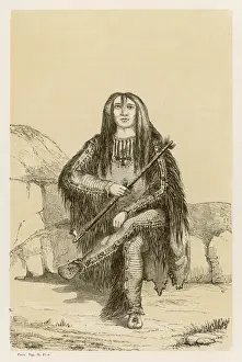Vintage Indian Portraits Prints: Blackfoot Man