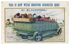 1920s Seaside Resort Prints: Blackpool Charabanc