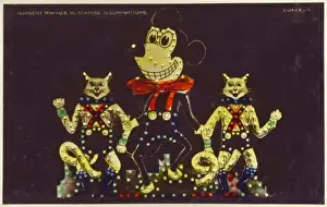 Blackpool Nursery Rhyme Illuminations Print, circa 1950s