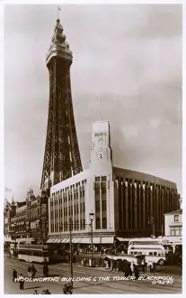 Blackpool Tower Prints: Blackpool Woolworths Print circa 1930