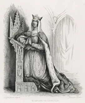 Medieval Queen Portrait Prints: Blanche De Castile