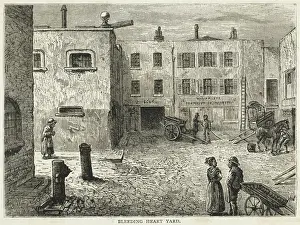 Historical England Prints: Bleeding Heart Yard
