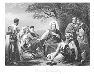 Late 19th century Print: Blessed are the Peacemakers