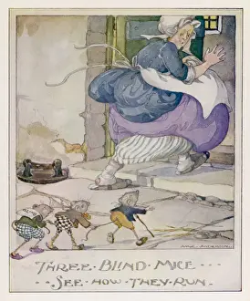 Nursery Rhyme Art Prints: Three Blind Mice (A. A. )