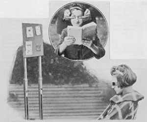 19th Century Images Prints: Blindfold Reading