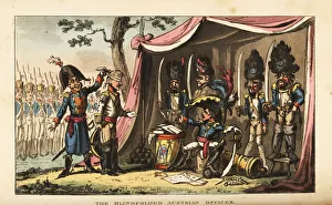 The blindfolded Austrian officer at the Battle of Ulm, 1805 The blindfolded Austrian officer at the Battle of Ulm, 1805