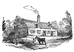 Prints of The Cottage wherein Robert Bloomfield was born, at Honington, in Suffolk. Date: 1766 - 1823 Honington Prints: Bloomfield Birthplace Cottage Print, Honington, Suffolk