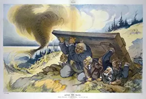 Political Cartoons Of The Past Prints: After the blow