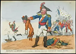 Battle Of Waterloo Prints: Print of Blucher Extracting the Groan of Abdication from Napoleon