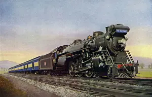 The Blue Comet Train Print, c. 1930s
