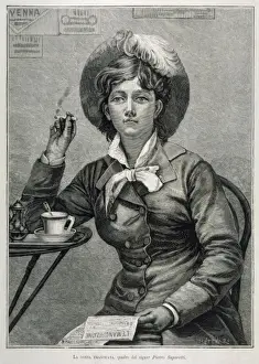 Antique Prints For Sale Online Prints: Blue Stocking / 1881