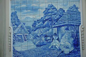 Images Dated 15th December 2006: Blue Tiles, Avenida Arriaga, Funchal, Madeira