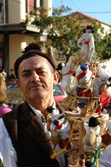 Boa Nova man with musical instrument, Funchal, Madeira Boa Nova man with musical instrument, Funchal, Madeira