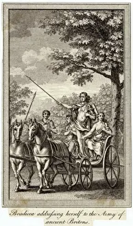 BOADICEA Print - Ancient British Queen in Chariot