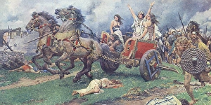Boadicea leading Iceni revolt by Fortunino Matania Boadicea leading Iceni revolt by Fortunino Matania