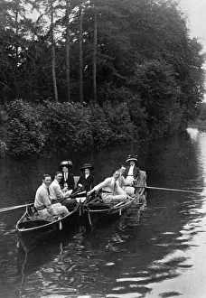 Tranquil River Scenes Prints: Boating on the River Thames, 1909