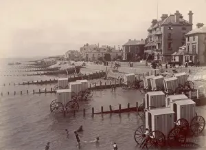 Bognor Regis - Horse-Drawn Bathing Wagons Print