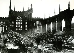 Bomb damage, Coventry Cathedral, WW2 Bomb damage, Coventry Cathedral, WW2