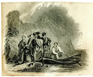 Bonnie Prince Charlie Escape by Boat Print 1746