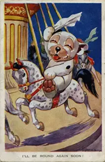 Bonzo on a Carousel Print, 1928