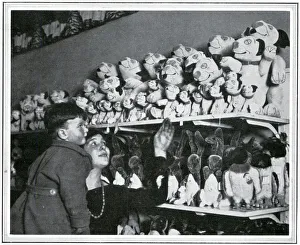 Bonzo toys on sale in a London shop, Christmas 1924 Bonzo toys on sale in a London shop, Christmas 1924
