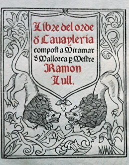 Book of Order of cavalry, 15th century, by Ramon Llull (1235 Book of Order of cavalry, 15th century, by Ramon Llull (1235