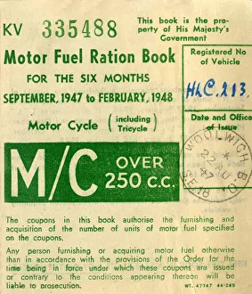 Booklet cover, Motor Fuel Ration Book Booklet cover, Motor Fuel Ration Book