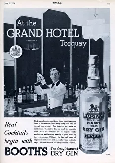 Booth's Gin advertisement - The Grand Hotel, Torquay Booth's Gin advertisement - The Grand Hotel, Torquay