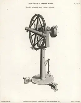 Historical Astronomy Prints: Bordas repeating circle without reflection