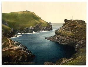 Boscastle, entrance to harbor, Cornwall, England Boscastle, entrance to harbor, Cornwall, England