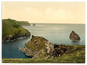 Boscastle, view of coast from coast guards station, Cornwal Boscastle, view of coast from coast guards station, Cornwal