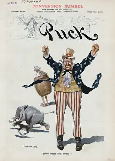 Republican Elephant Cartoon Prints: Down with the bosses
