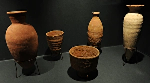 Bottles and bowls. Fired clay. C. 2150-2050 BC. From Sedment Bottles and bowls. Fired clay. C. 2150-2050 BC. From Sedment