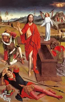 Prints of Bouts, Dirck. Resurrection. Flemish art. Tempera on wood Dirck Bouts Prints: Dirck Bouts Print - Resurrection, Flemish Tempera on Wood
