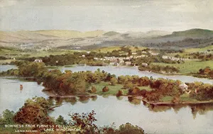 Bowness from Furness Fell, Lake Windermere, Lake District Bowness from Furness Fell, Lake Windermere, Lake District